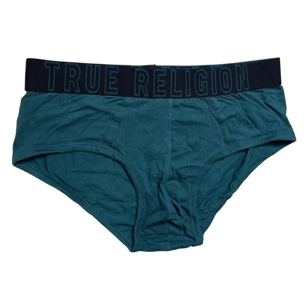 4-75 TRUE RELIGION Men's NIB Cotton Underwear Contour Pouch Briefs 5-PACK Medium